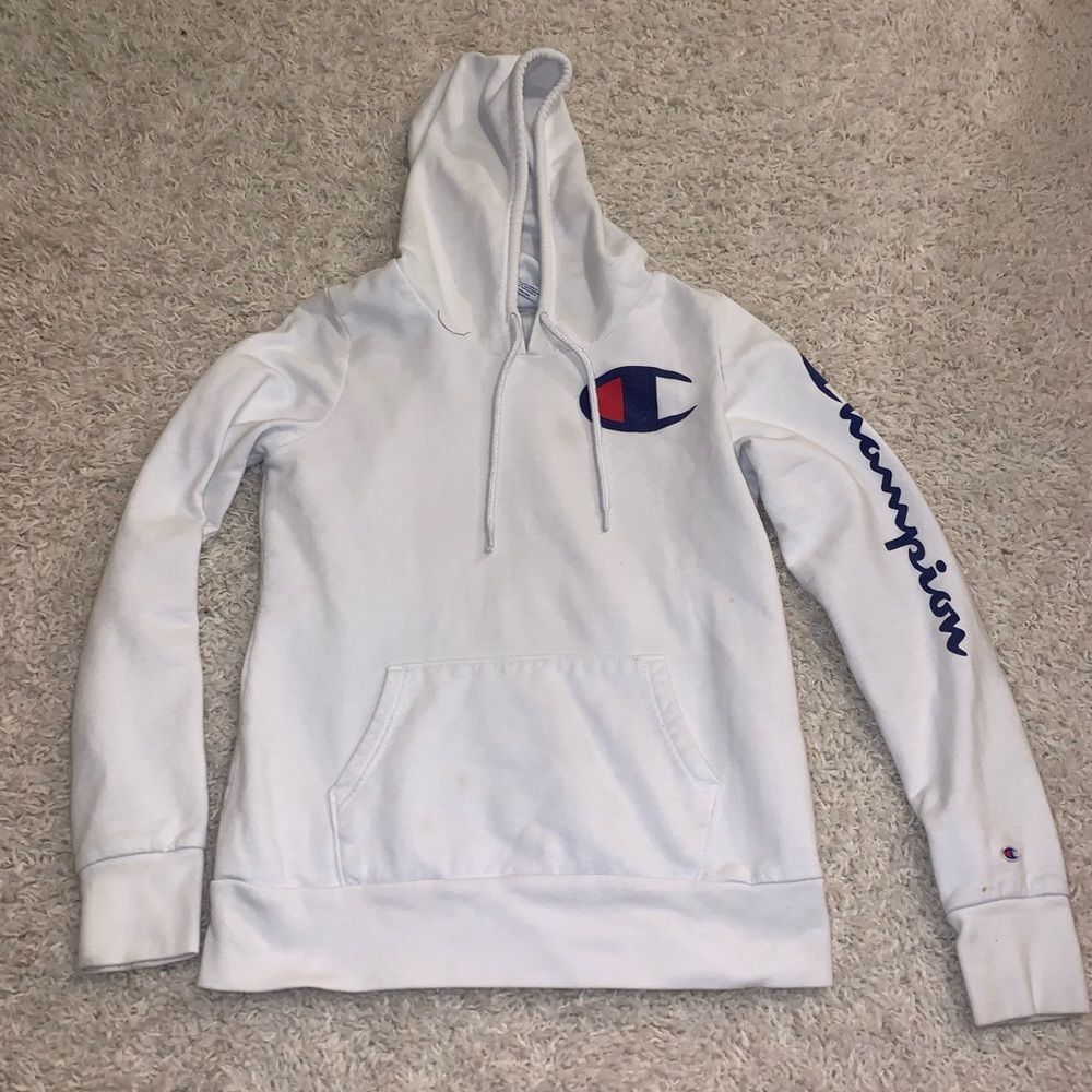 Champion white hoodie s